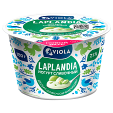 Йогурт Сливочный VIOLA Laplandia с нап."Десерт со вкусом фисташки".мдж 7,1%, 180г