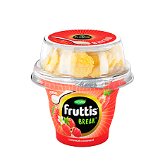 Фруттис продукт йог. Вкусный перерыв 2,5% 175г клубника-земляника с топпером