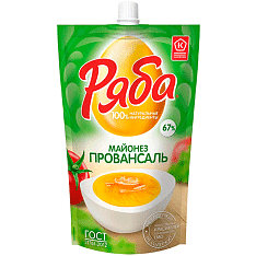 Майонез Провансаль 67%/350г/24шт/ТМ Ряба