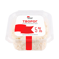 Творог с м.д.ж. п/конт 5,0% 250г Красное Знамя