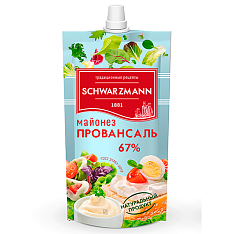 Майонез ТМ "SCHWARZMANN"  Провансаль 67% ГОСТ дой-пак 400 мл