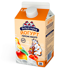Йогурт питьевой Белый город персик-манго 1,5% 500г Rex