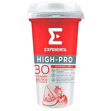 Напиток кисломолоч. EXPONENTA HIGH-PRO Клубника-арбуз, 250г/6шт