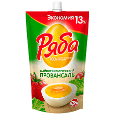 Майонез Провансаль Классический 50,5% 350г/20шт/ТМ Ряба