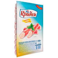 Палочки крабовые "Крабия" имитация пастер. охл. 180гр. п/у.