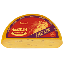 Сыр Maasdam 1/2, 45% (латекс), 3,9кг, Excelsior