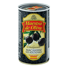 Маслины MAESTRO DE OLIVA отборные б/к/360г/12  шт/Испания