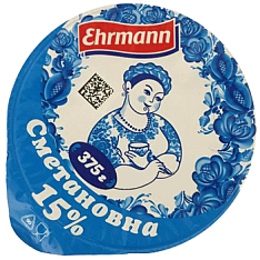 Сметана Сметановна 15% 375г