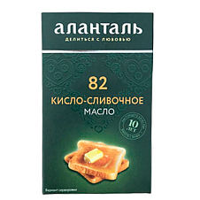Масло сливочное Аланталь № 82 кисло-сливочное, брикет в обечайке 150г Порхов
