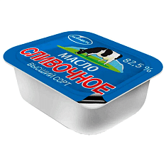 Масло сладко-слив. традиц. несоленое Экомилк порционное 82,5% 10 г. (210*10г)