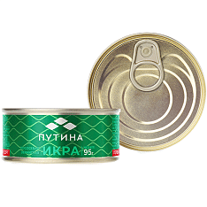 Икра зернистая лососевая горбуши сол.ТУ ж/б 95г/12шт/Путина