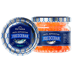 Икра зернистая лососевая горбуши сол. ст/б 240г/6шт/Путина
