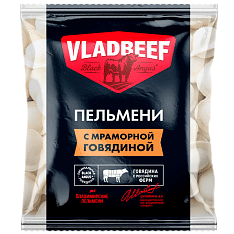 Пельмени из мраморной говядины "VLADBEEF" 430г/18шт Владимирский стандарт