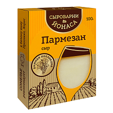 Сыр полутвердый фас. "Пармезан" 50% 100г/Сыроварни ЙОНАСА