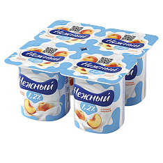 Кампина нежный с соком персика продукт йог. 1,2% 100г