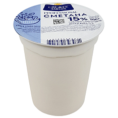 Сметана Свежее Завтра 15% ГОСТ 0,5кг