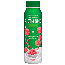 Актибио йогурт питьевой Малина-гранат 1,5% 260г