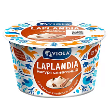 Йогурт Сливочный VIOLA Laplandia с ржаным хлебом и корицей мдж 7,2% 180г new