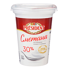 Сметана Президент® 350 г 30%