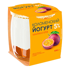 Йогурт Коломенский 5%ж Маракуйя 170г/4 Стекло