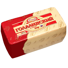 Сыр Голландский 45%  ГОСТ брус 4кг Сырная Долина