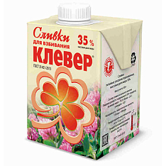 Сливки ультрапаст. 35% 0,5л Клевер