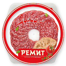 Нарезка колбаса Salame с/к ГМС (шт. 80 г) тарелка Ремит