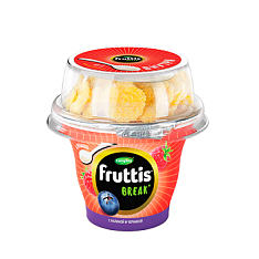 Фруттис продукт йог. Вкусный перерыв 2,5% 175г малина-черника с топпером