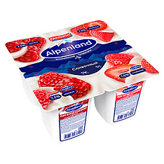 Альпенлэнд продукт йог. пастер. Малина/Клубника 7,5% 95г