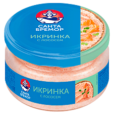 Икра деликатесная "Икринка" с копченым лососем, ст. бан. 160г/6шт