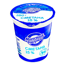 Сметана "Минская марка" 15,0% стакан 380г