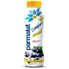 Йогурт питьевой Parmalat Comfort черная смородина б/лакт. 1,5% 290г PET