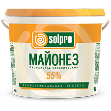 Майонез "SolPro" Провансаль классический 55% 9,6 кг (10л) ведро