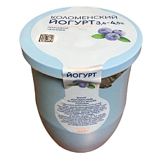 Йогурт питьевой Коломенский Черника 3,4-4,5%ж 450г/4 Крынка