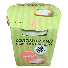 Плавленый сыр Коломенский Сливочный 60% 140г/4 Керамика