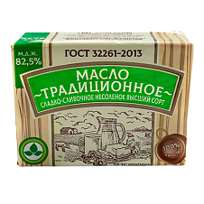 Масло сл-слив. Традиционное ЭКО (В) 82,5% 180г