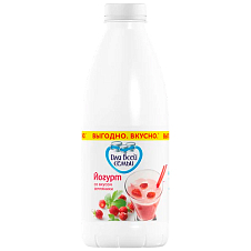 Йогурт питьевой Для Всей Семьи Земляника 1% 930г