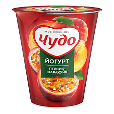 Йогурт вязкий "Чудо" 2% 290г персик-маракуйя