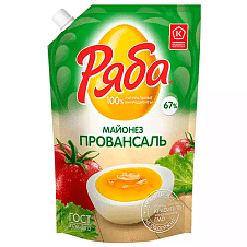 Майонез Провансаль 67% 192г/28шт/ТМ Ряба