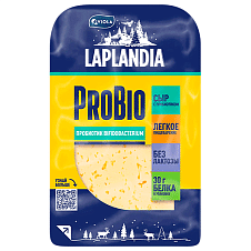 Cыр фас. полутвердый Laplandia ProBio+ с пробиотиком. мдж в сух. вещ-ве 45%, 120г