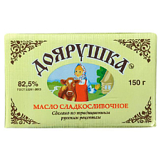 Масло сладкосливочное Доярушка 82,5% 150г